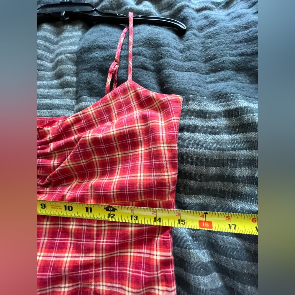 Vintage 80s/90s Esprit plaid mini dress size 5/6 - Picture 11 of 15